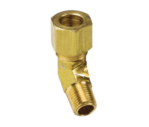 79# acessórios de compressão Brass 45 ° cotovelo masculino