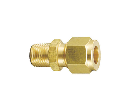 Acessórios de conector masculino de compressão de latão